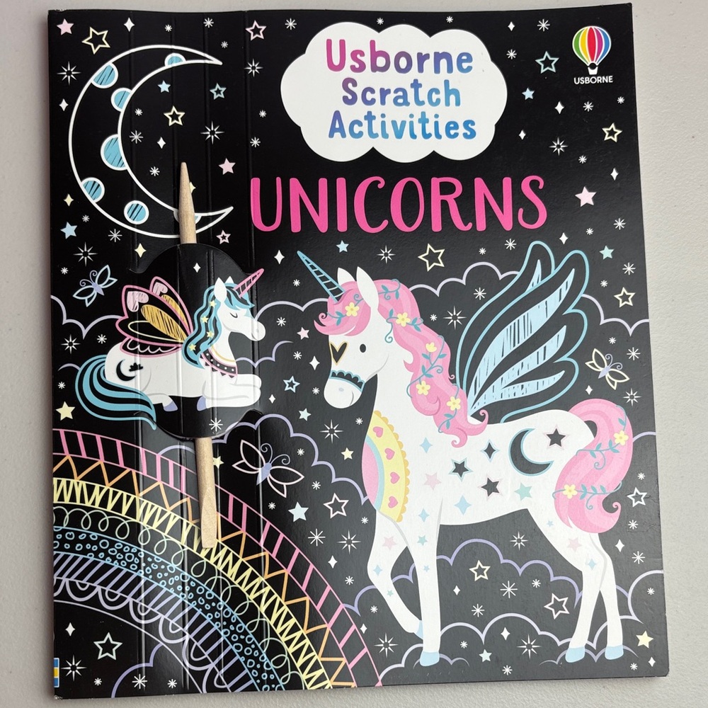 Usborne Unicorns Scratch Activities Book Easter Christmas Gift Surprise Activity